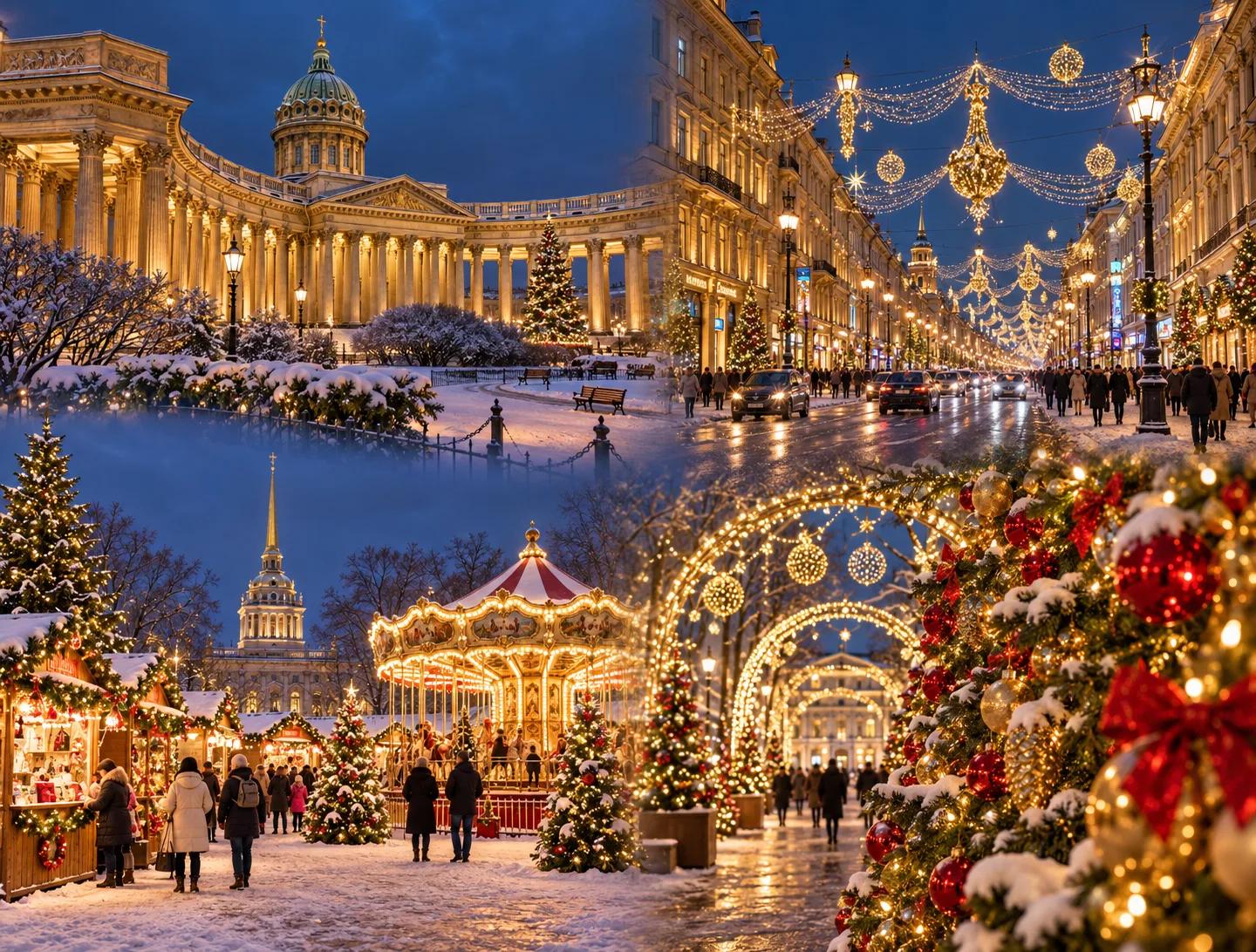 Новогодние каникулы в  Санкт-Петербурге 