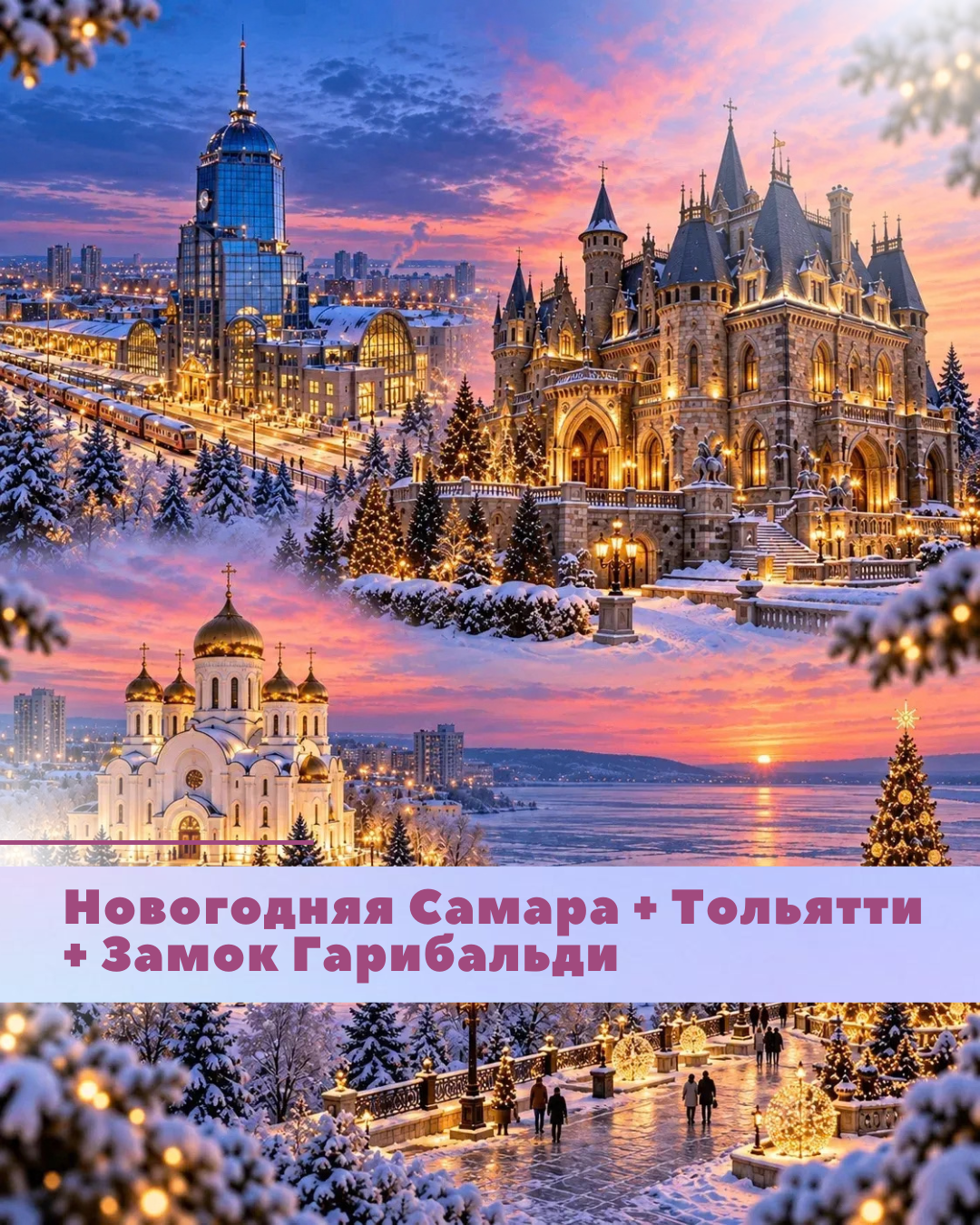 Новогодняя Самара + Тольятти + Замок Гарибальди